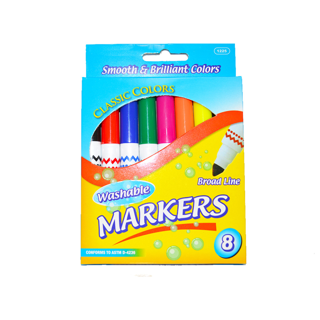 Washable Markers 8 ct. (002-UC1656) | Backpack Gear, Inc