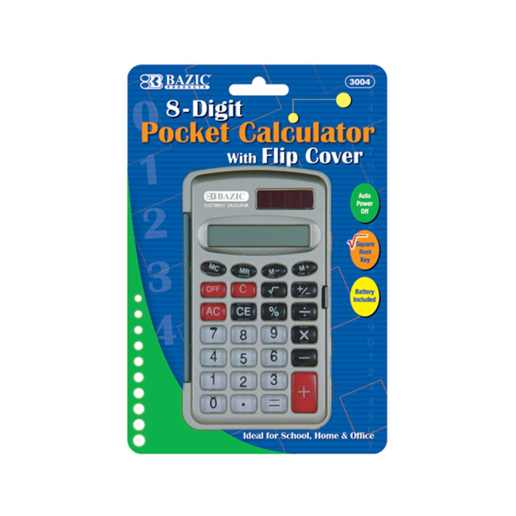 8Digit Pocket Calculator (002UC3004) Backpack Gear, Inc