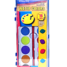 16 Watercolor Paint & Brush