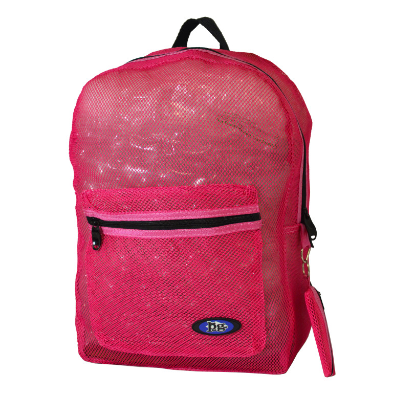 backpack with mesh back panel