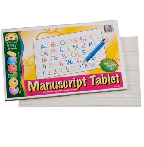 Manuscript Writing Tablet Handwriting Practice Lined Paper 60 Sheets of Paper BN