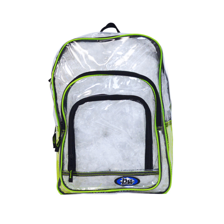 clear plastic bookbag