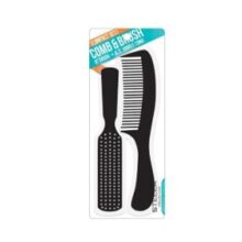 Comb w/Handle & Bristle Brush 9” Set